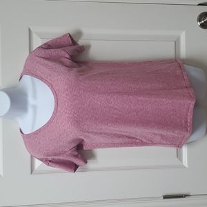 J. Crew Factory Scoop Neck Heathered Shirt in Pink